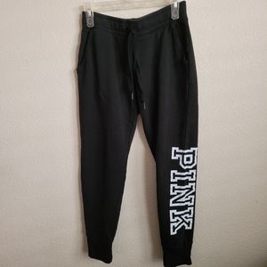 VS PINK black joggers